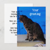 Bruin Tabby Cat Aangepaste Wenskaarten (Voorkant / Achterkant)
