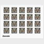 Bruin tablet vierkante sticker (Vel)