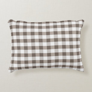 Bruin tafelkledipatroon decoratief kussen