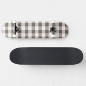 Bruin tafelkledipatroon skateboard (Horizontaal)