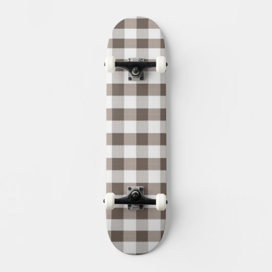 Bruin tafelkledipatroon skateboard (Voorkant)