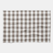 Bruin tafelkledipatroon theedoek (Horizontaal)