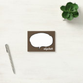Bruin Talk Bubble Persoonlijke naam Post-it® Notes (Kantoor)