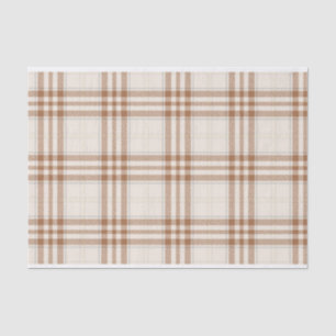 BRUIN & TAN NEUTRAAL PLAID PATROON TISSUEPAPIER