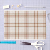 BRUIN & TAN NEUTRAAL PLAID PATROON TISSUEPAPIER (Craft)