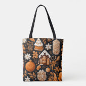 BRUIN TAN SINAASAPPEL KERST GINGERBREAD KOEKJES DRAAGTAS (Achterkant)