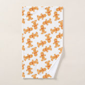 Bruin tandbrood op wit bad handdoek (Handdoek)