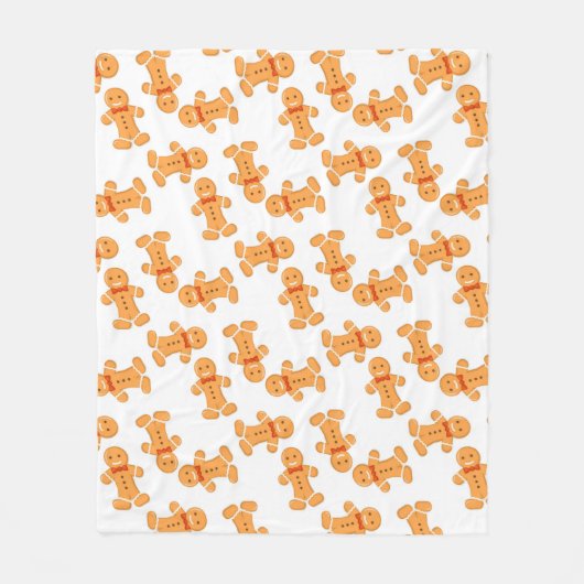 Bruin tandbrood op wit fleece deken (Voorkant)