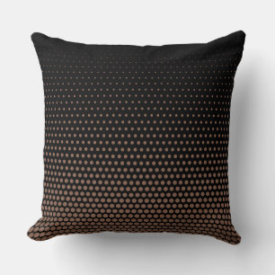 Bruin-tangelo Techno Stippen Modern Black Kussen