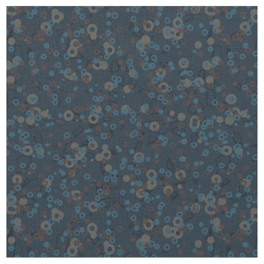 bruin taupe blauw geometrisch stof (Close Up)