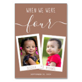 Bruin toen we waren leeftijd Kinder foto's script Kaart (Voorkant)