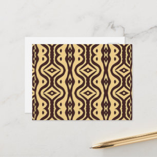 Bruin tribaal patroon briefkaart