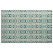 Bruin Turquoise Green Bali Batik Style Pattern Stof (Yard (91,4 cm))