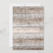 Bruin Type Rustiek Hout Elegante Uitnodiging (Achterkant)