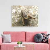 Bruin Veld Cricket Canvas Print (Insitu (Woonkamer))