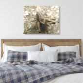 Bruin Veld Cricket Canvas Print (Insitu (Slaapkamer))