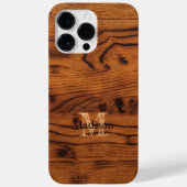 bruin verbrand hout Monogram Case-Mate iPhone Case (Achterkant)