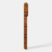 bruin verbrand hout Monogram iPhone Hoesje (Rechterkant)