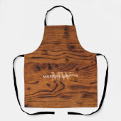  bruin verbrand hout Monogram Schort (Voorkant)