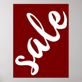 Bruin Verkoopteken, 18x24 Grote Verkoop Poster