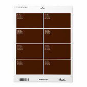 Bruin verzendlabel (Full Sheet)