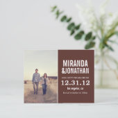 Bruin vet foto Bewaar de datum Post Kaarten (Staand voorkant)