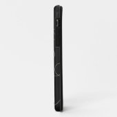 Bruin vierkant lijndikte zwart ontwerp Case-Mate iPhone case (Achterkant/links)
