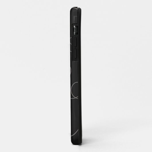 Bruin vierkant lijndikte zwart ontwerp Case-Mate iPhone case (Achterkant/links)