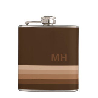 Bruin Vintage Monogram Heupfles