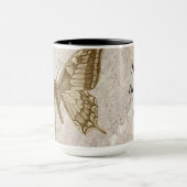 Bruin vlindermarmer mok (Midden)