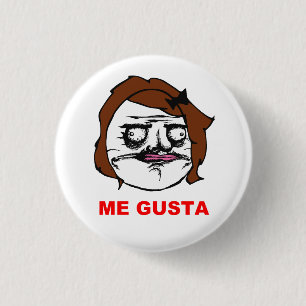 Bruin Vrouw Gusta Comic Rage Face Meme Ronde Button 3,2 Cm