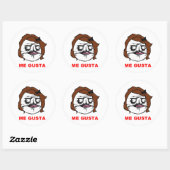 Bruin Vrouw Gusta Comic Rage Face Meme Ronde Sticker (Vel)