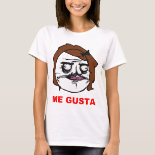Bruin Vrouw Gusta Comic Rage Face Meme T-shirt