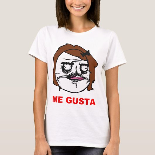 Bruin Vrouw Gusta Comic Rage Face Meme T-shirt (Voorkant)