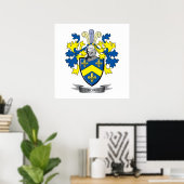 Bruin wapenschild poster (Thuiskantoor)