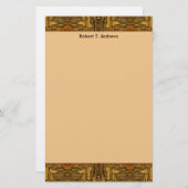 bruin western briefpapier (Voorkant / Achterkant)