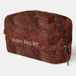 Bruin Western Cowgirl Bohemian Chic Leaf Toilettasje
