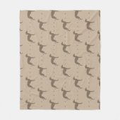 Bruin whippet-dog patroon zachte fleszak fleece deken (Voorkant)