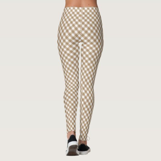 Bruin White Gingham Leggings (Achterkant)