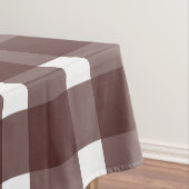Bruin White Gingham Pattern Tafelkleed (Voorbeeld)