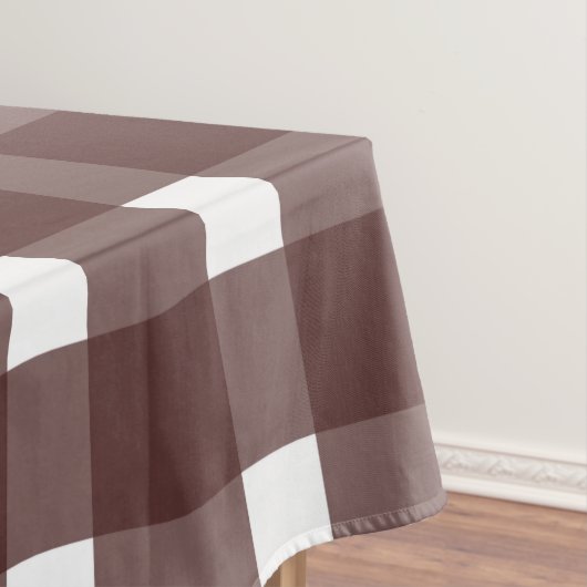 Bruin White Gingham Pattern Tafelkleed (Voorbeeld)