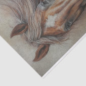 Bruin Wild Horse Closeup Decoupage Tissue Papier (Detail)