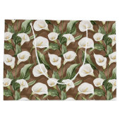 Bruin Wit Calla Lily Floral Vrijgezellenfeest Groot Cadeauzakje (Achterkant)