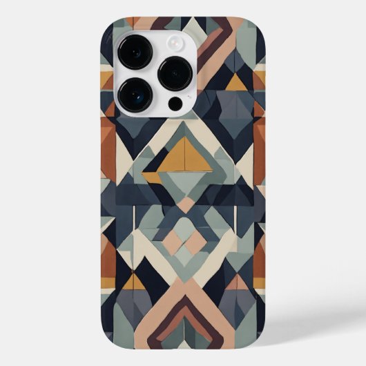 Bruin wit en zwart blauw Case-Mate iPhone case (Achterkant)