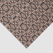 Bruin, wit en zwart Mandala Tissuepapier (Detail)