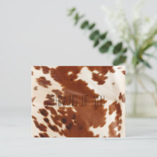 Bruin Wit Koeienhuid Briefkaart