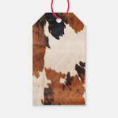 Bruin Wit Koeienhuid Cadeaulabel (Achterkant)