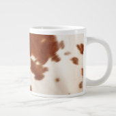 Bruin Wit Koeienhuid Extra Grote Beker (Rechts)
