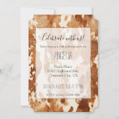 Bruin Wit Koeienhuid Kaart (Voorkant)