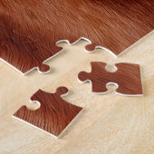 Bruin Wit Koeienhuid Legpuzzel (Zijkant)